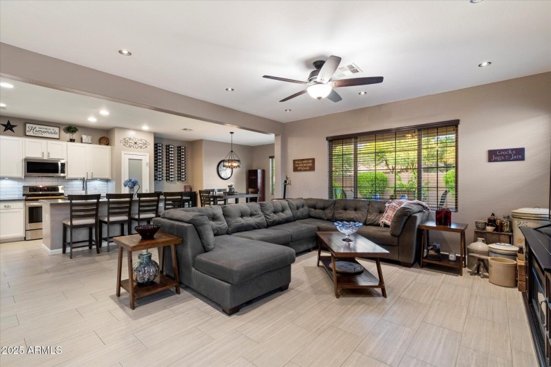 Bright Living with Backyard Views