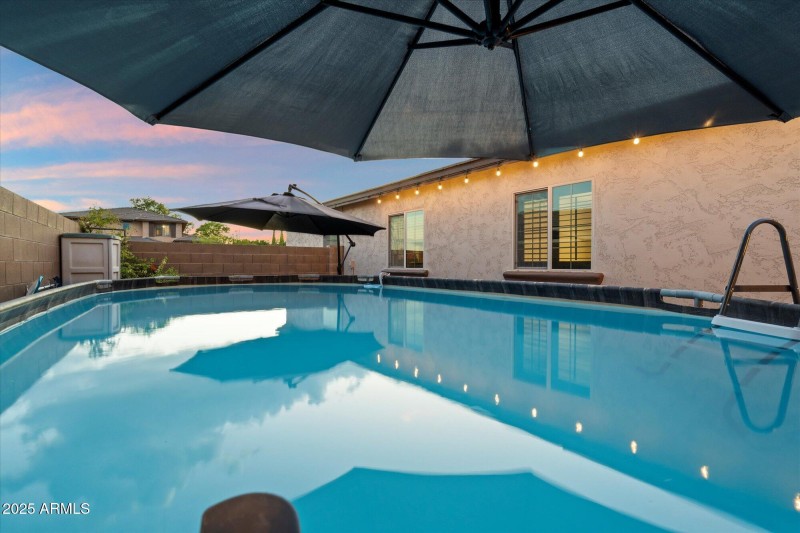 Private Pool with Umbrella Shade
