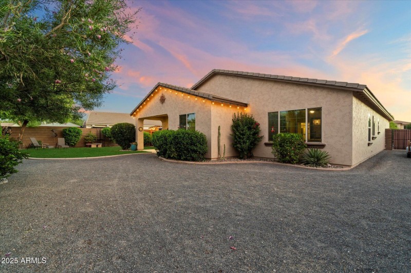 Spacious Yard with Gravel Area