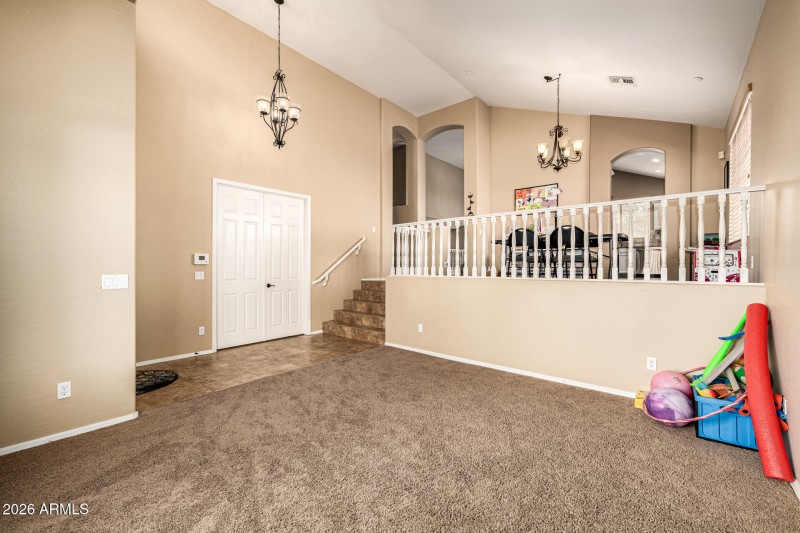 Living space to formal dining