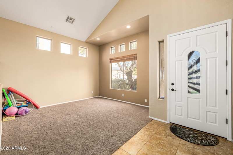 Living space off front door