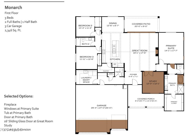 Builder Floor plan-Monarch