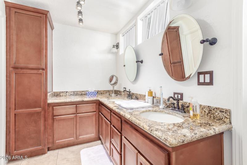 Master bathroom dressing area