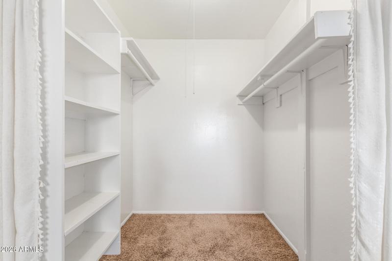 Master walk in closet