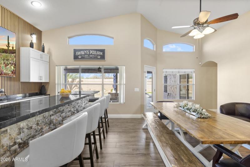 GATHERING SPACE WITH VIEW OF POOL OASIS