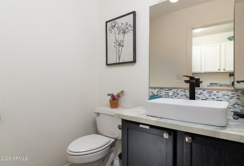 1/2 bath off kitchen