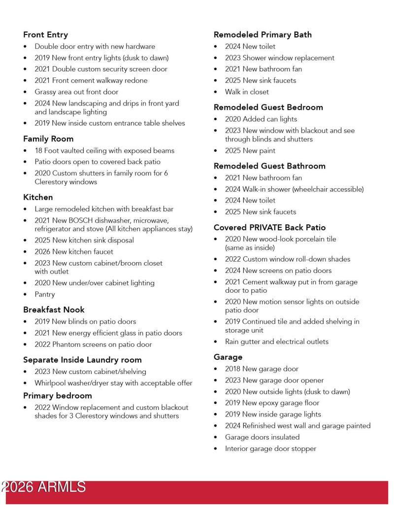 Features/improvements