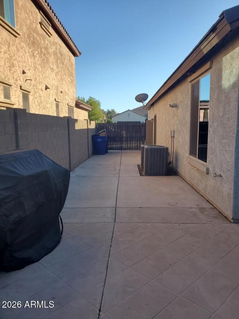 Concrete side of house