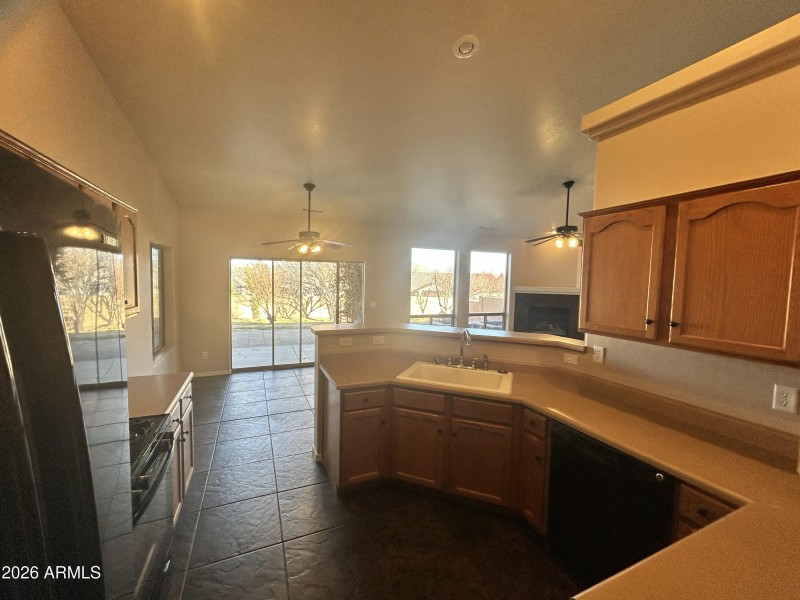 Kitchen view to Great room