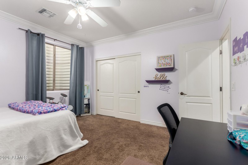 Large bedroom in basement