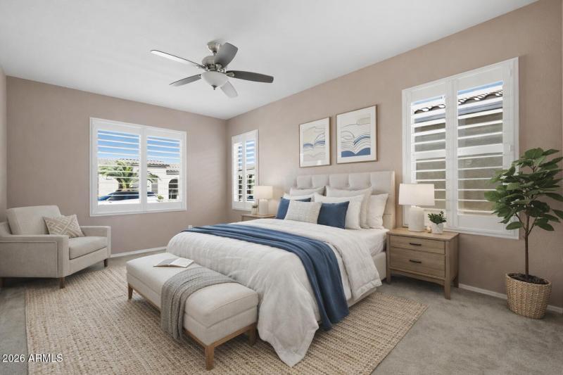 Large Secondary Bedroom Virtually Staged