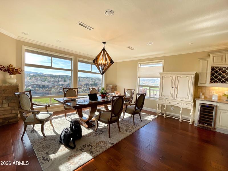 Panoramic views from dining area
