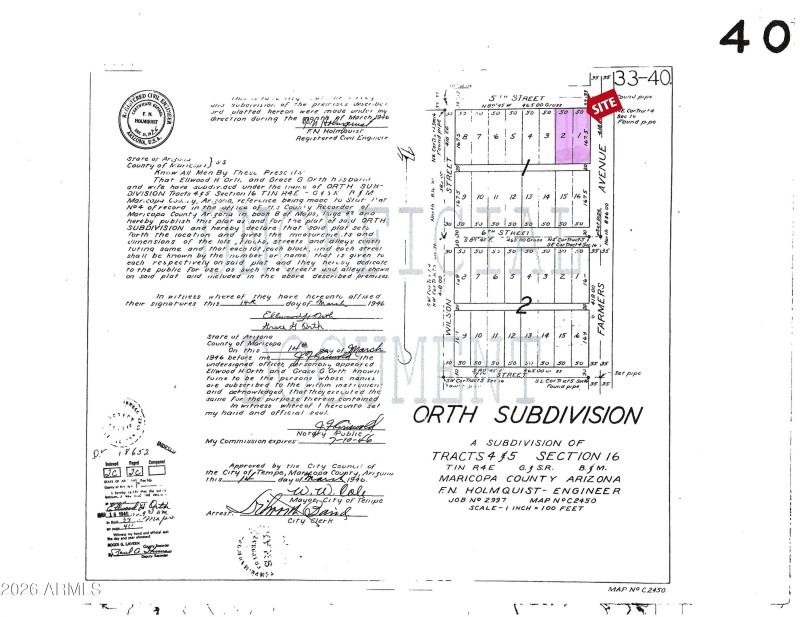 Lots 1 & 2 Orth Subdivision