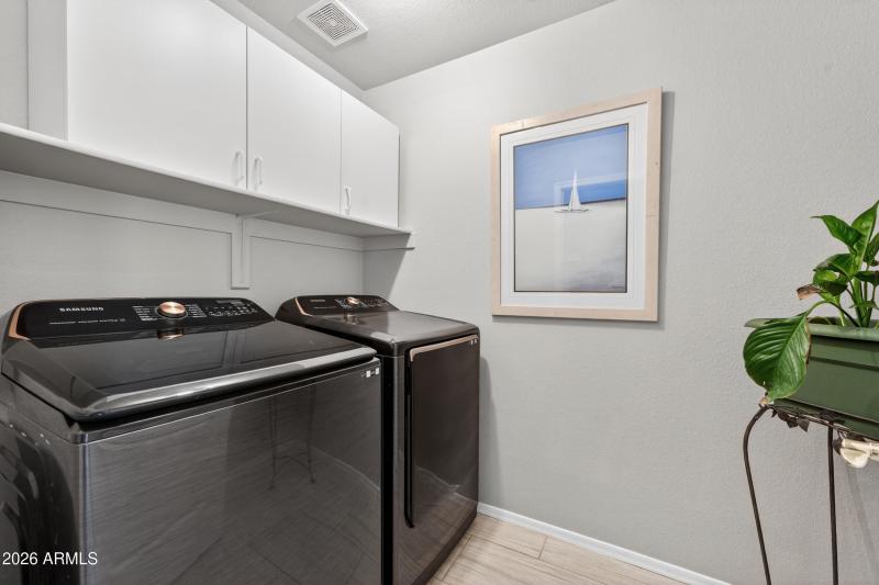 Private enclosed laundry room