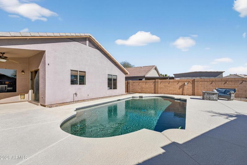 Pool with fresh paint on deck!