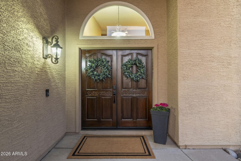 Double door front entry