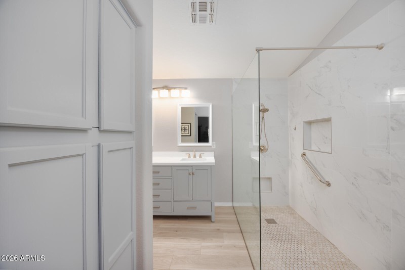 Primary bathroom shower