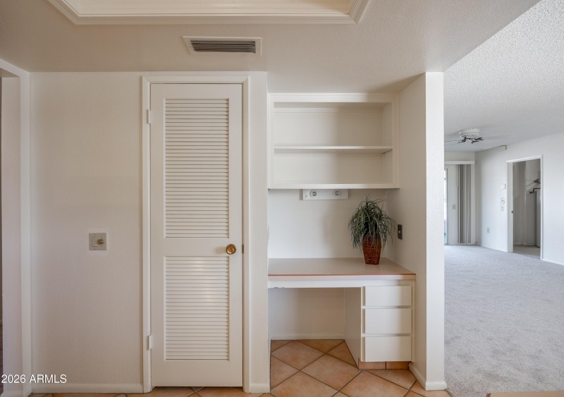 Kitchen desk and pantry