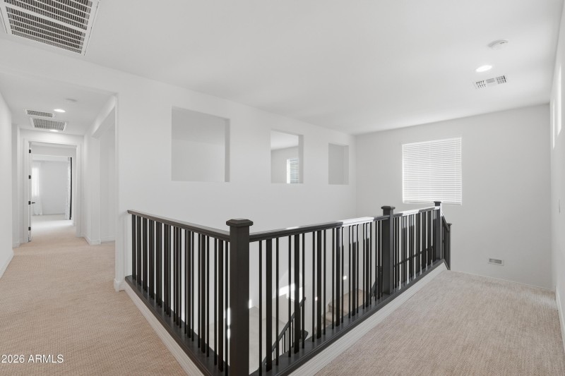 Upstairs view of Railing