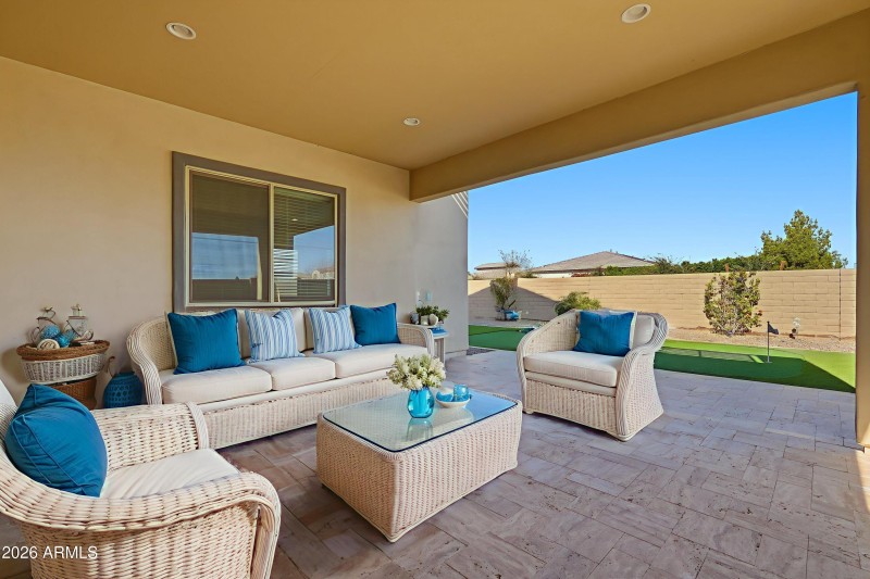 Covered Patio Staged