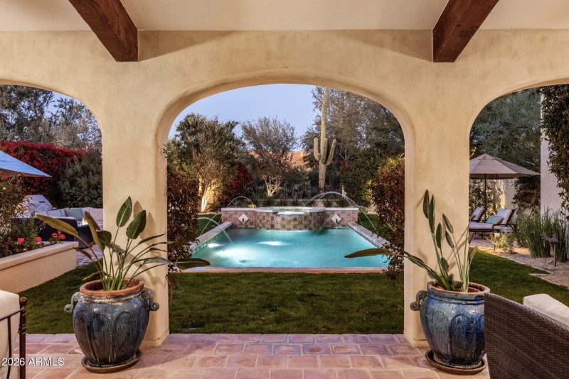 Covered Patio at Twilight
