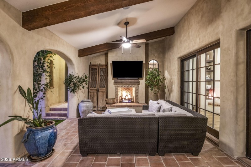 Covered Patio at Twilight