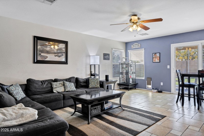 Living Room Open to Kitchen
