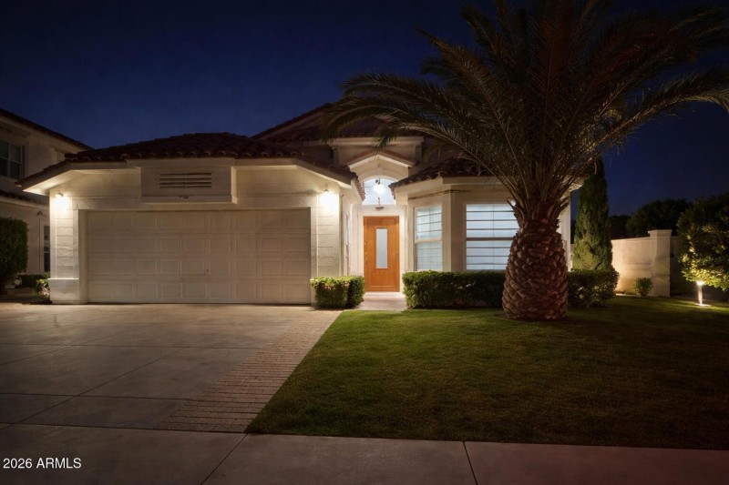 Nighttime Front of Home