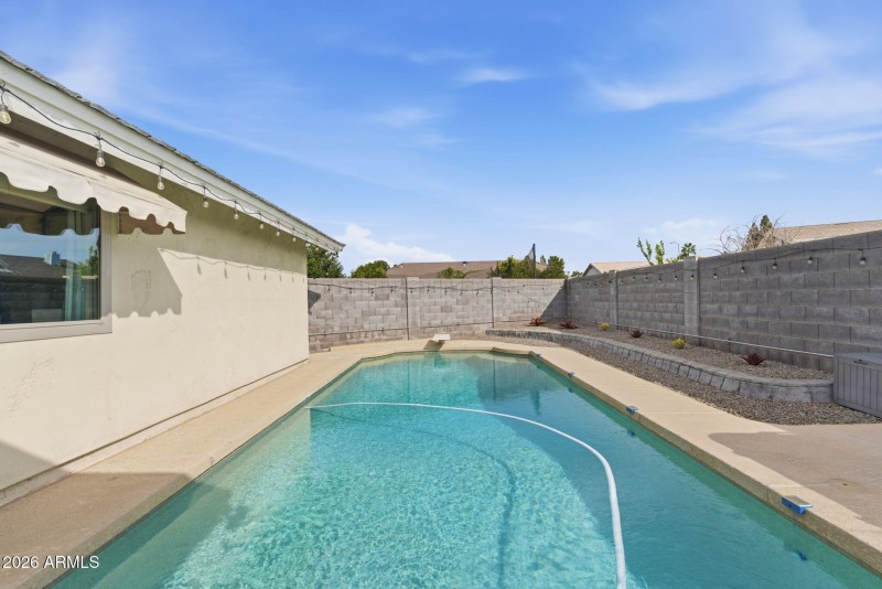 Large backyard pool