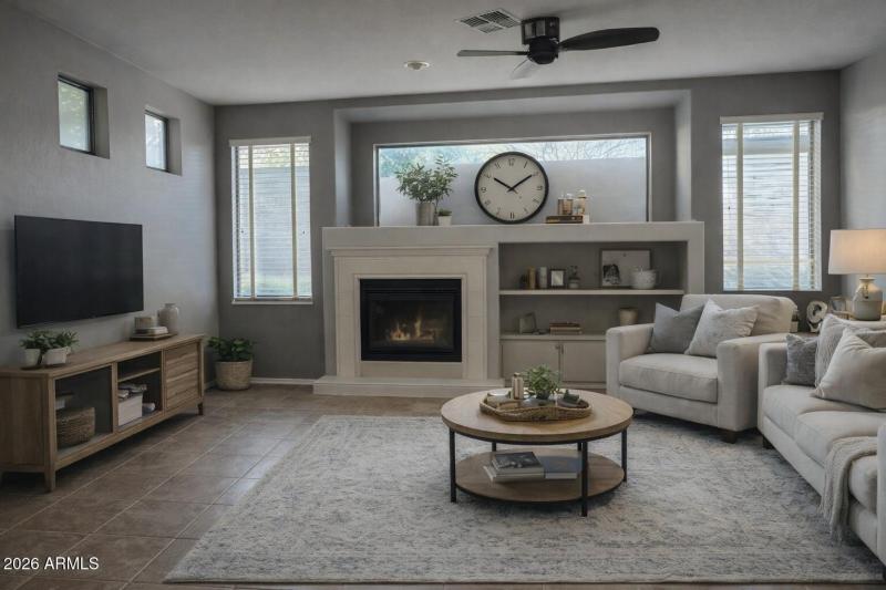 Staged chat view of Living area