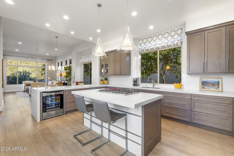 Kitchen Opens to Family Room