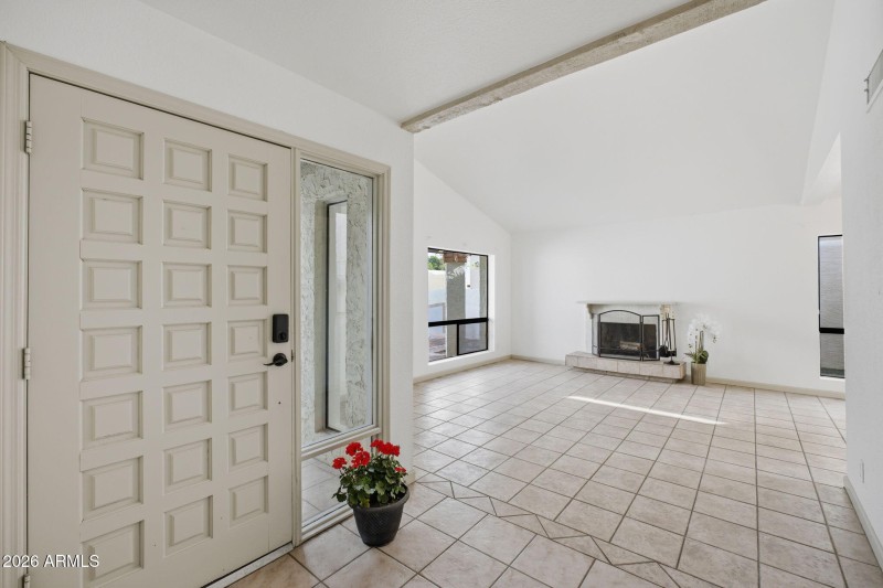 Front entry to living room