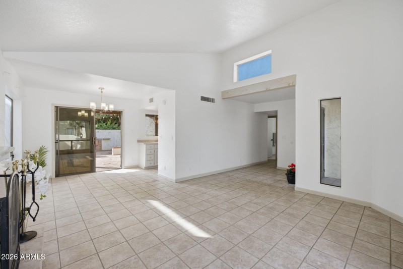Dining area open to living room