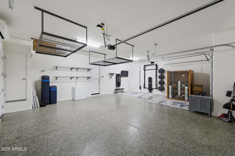 3 Car Garage with Overhead Storage