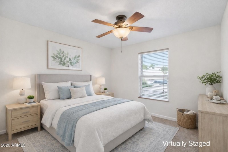 Virtually Staged 2nd Bedroom