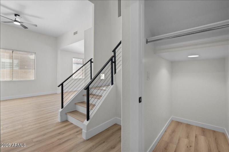 stairway/storage closet