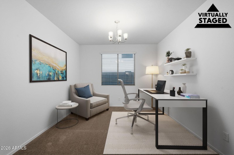 Virtually Staged Den