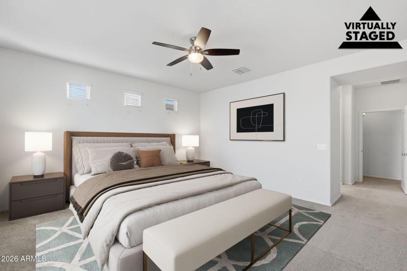 Virtually Staged Primary Bdrm
