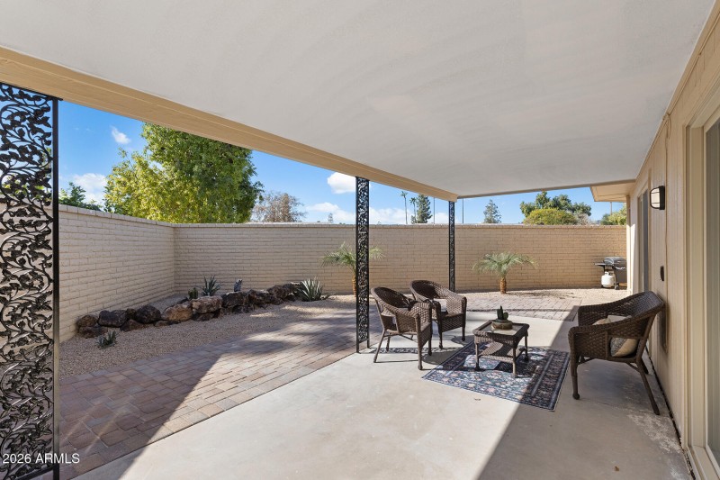 Large covered patio
