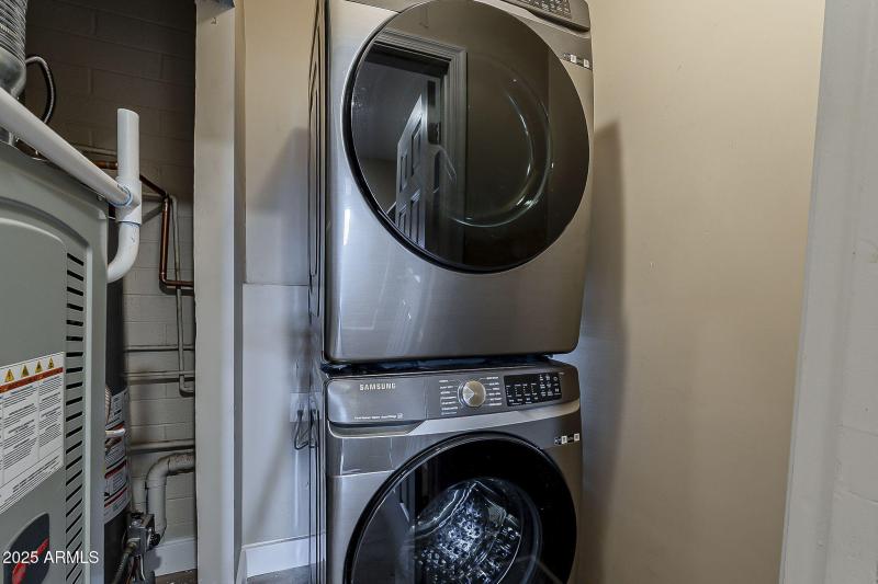 In-Unit Laundry with Stacked Washer