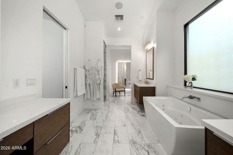 Primary Shower and Tub