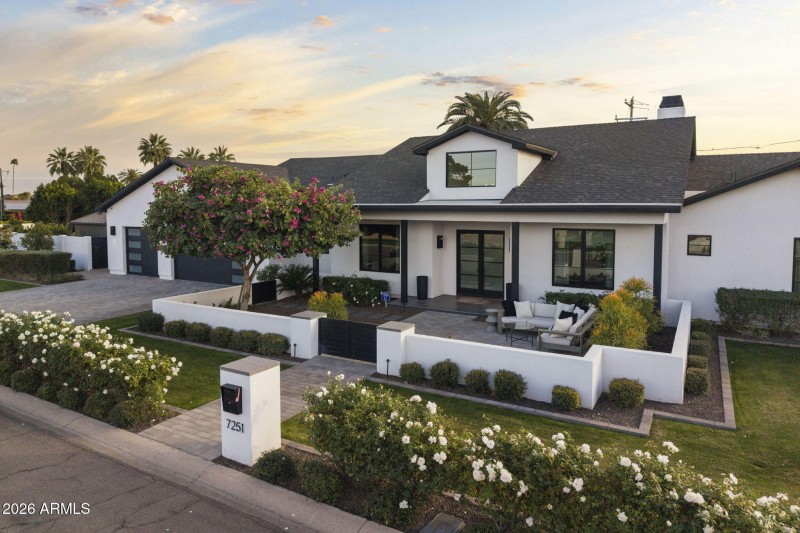 Front Closer Up Courtyard Twilight