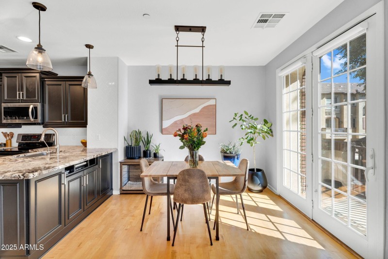 Bright Dining with Patio Doors