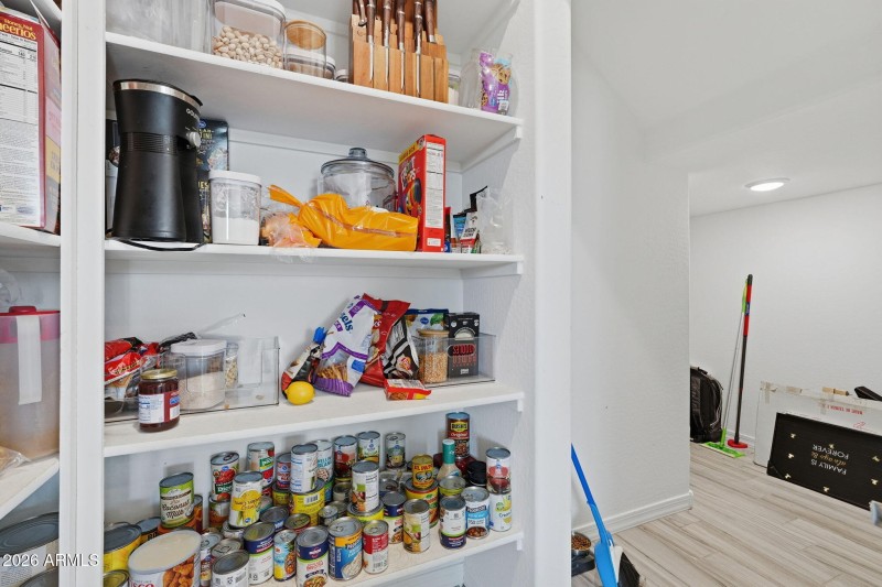 Extra storage space under the stairs