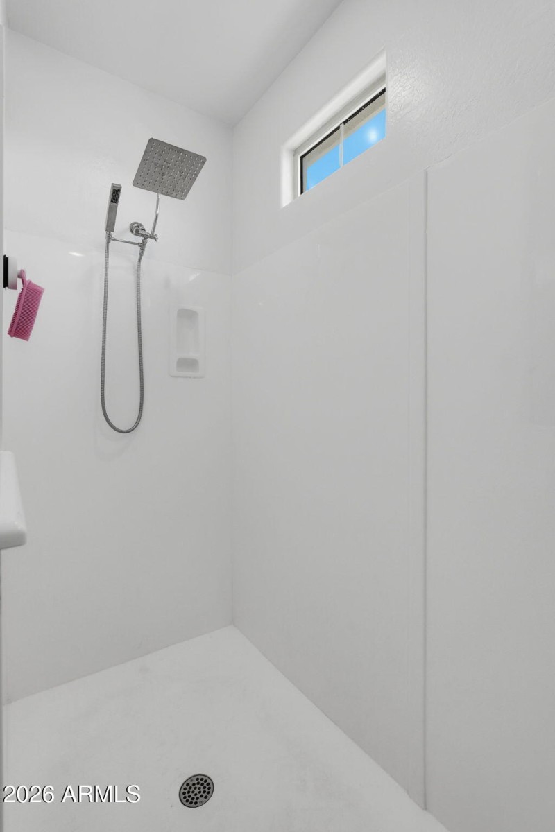 Large walk-in shower primary bath
