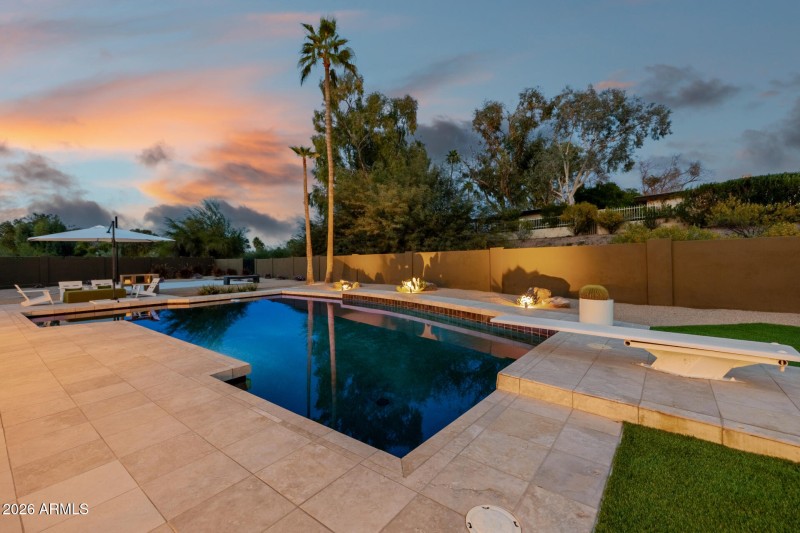 Evening Resort Style Backayard