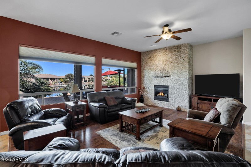 Living Room with Fireplace