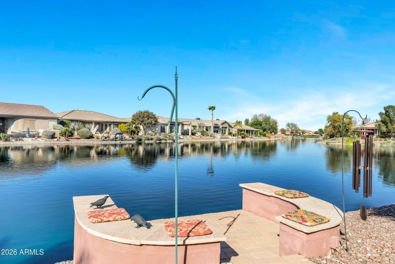 Serene setting on the water