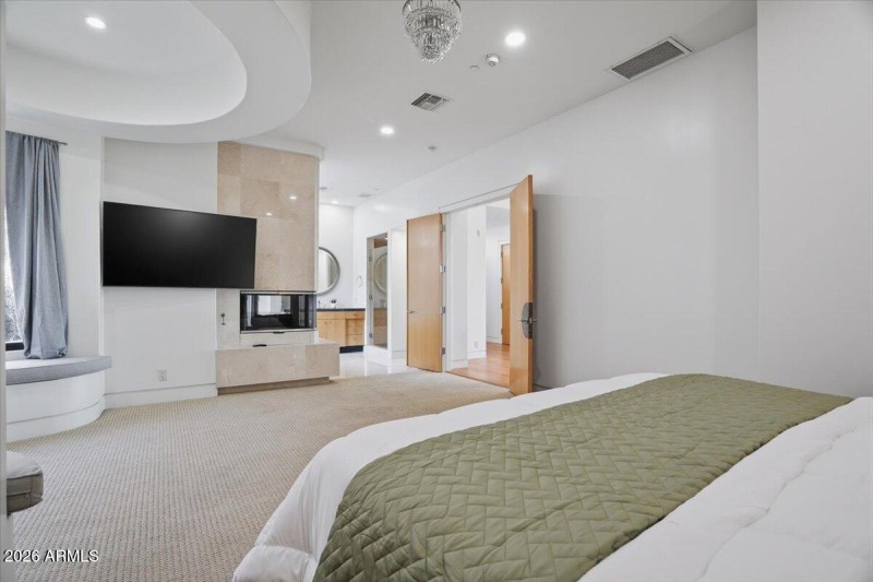 Bedroom with Fireplace