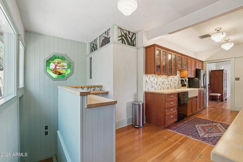 Stained glass throughout